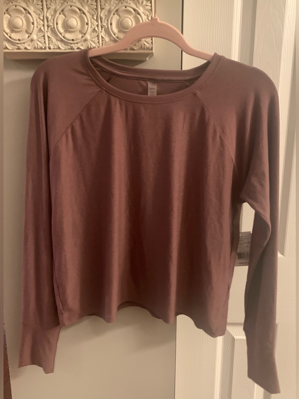 Beyond Yoga Brown Long-Sleeve Crewneck Top NWT - XS